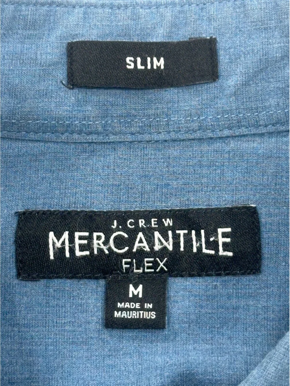 J Crew Mercantile Slim Flex 100% Cotton Button Up Blue Men M